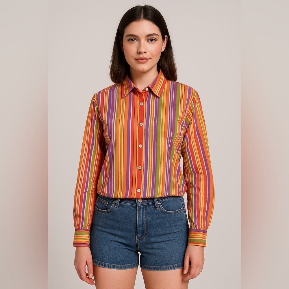 Jones New York Sport Women’s Multicolor Long Sleeve Button-Up Shirt 🌟 - Picture 11 of 11